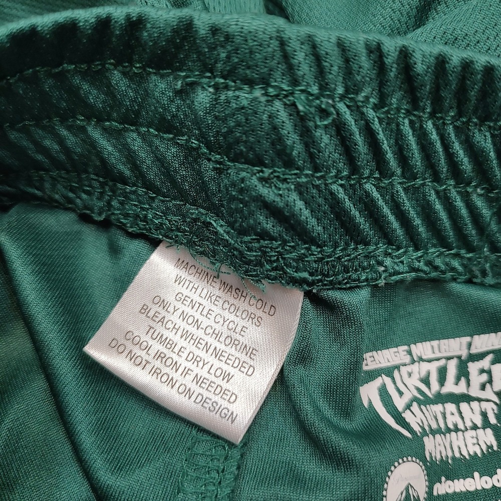 Teenage Mutant Ninja Turtles Green Boys Baseball Jersey Shirt Shorts Sz 6/7 TNT - Picture 9 of 9